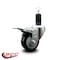 Service Caster 3'' Black Poly Swivel 1-1/4'' Expanding Stem Caster Total Lock Brake SCC-EXTTL20S314-PPUB-BLK-114 - alternate 4